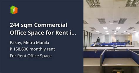 FOR LEASE! 1,014 sqm Office Space in Pasay City .